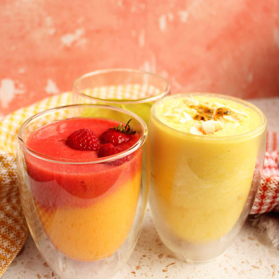 Image of tropical smoothie recipe glasses
