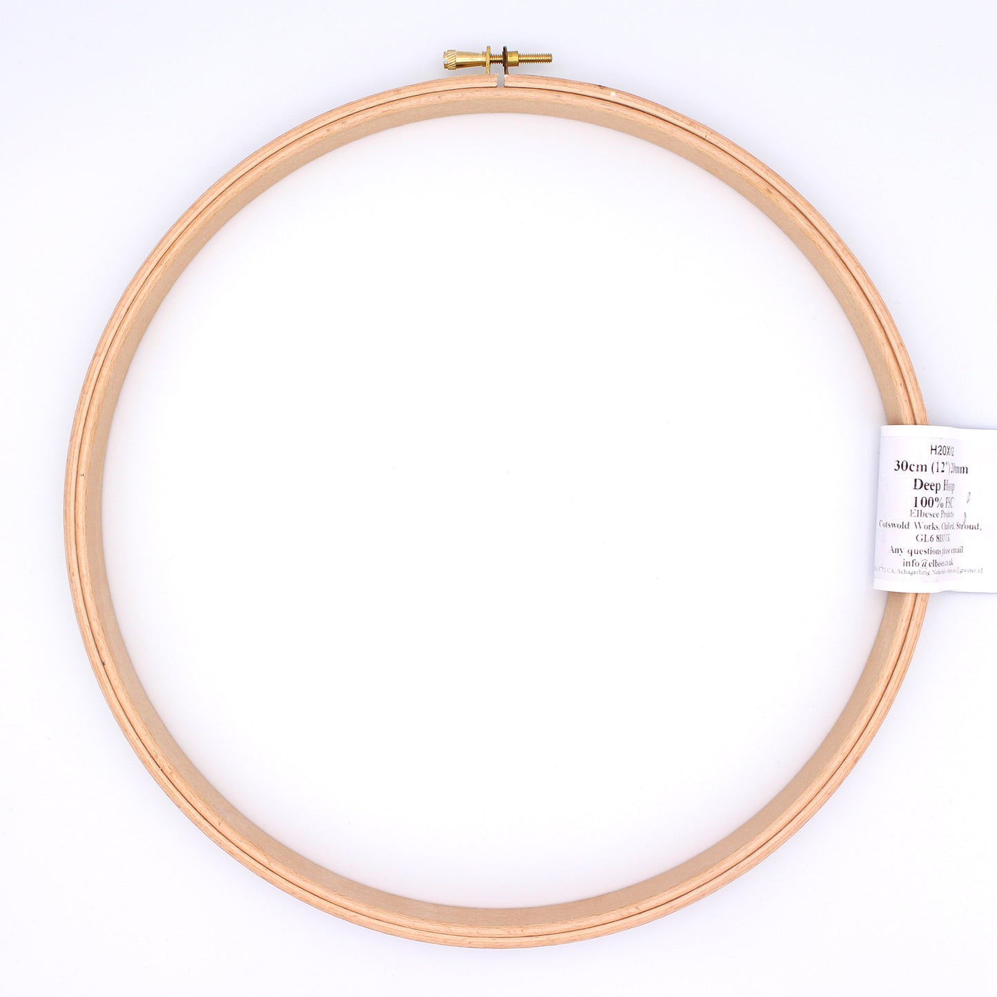 One wooden quilting hoop