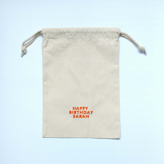 Happy Birthday Drawstring Bag