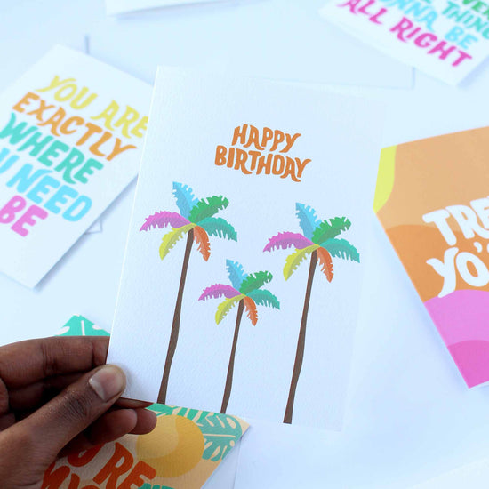 Happy Birthday Palm Trees Card