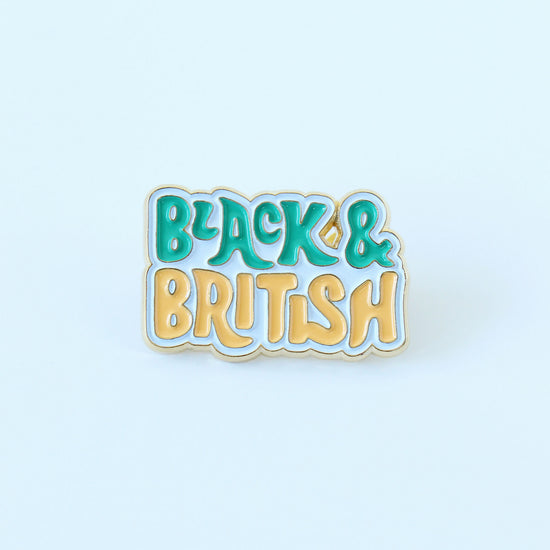Black & British Enamel Pin