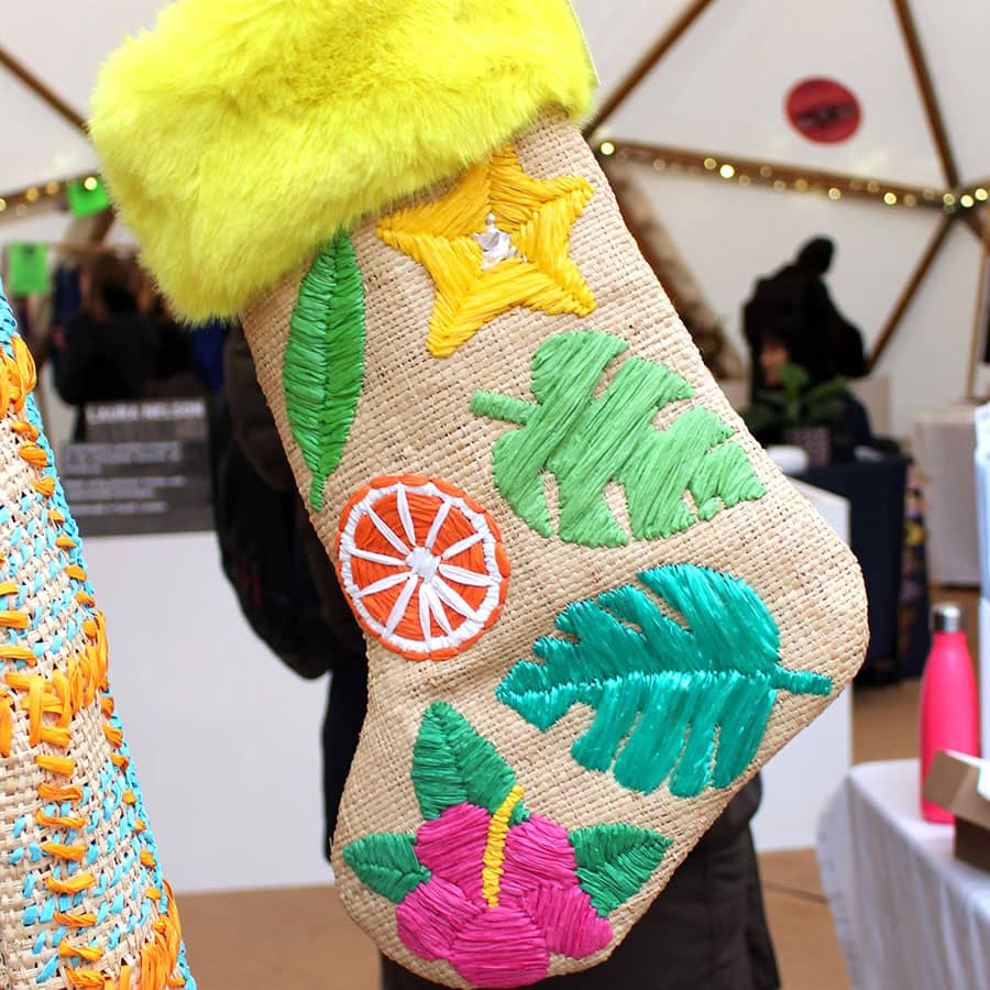 Christmas Stocking made with Raffia