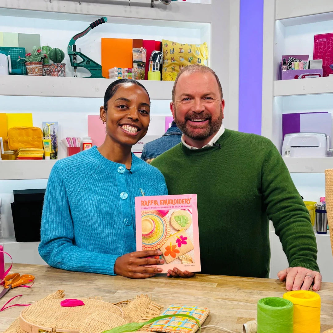 Tihara Smith with Stuart Hillard at Sewing Street - Raffia Embroidery Book