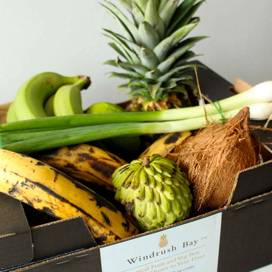 Image of a Windrush Bay Caribbean fruits and vegetables box