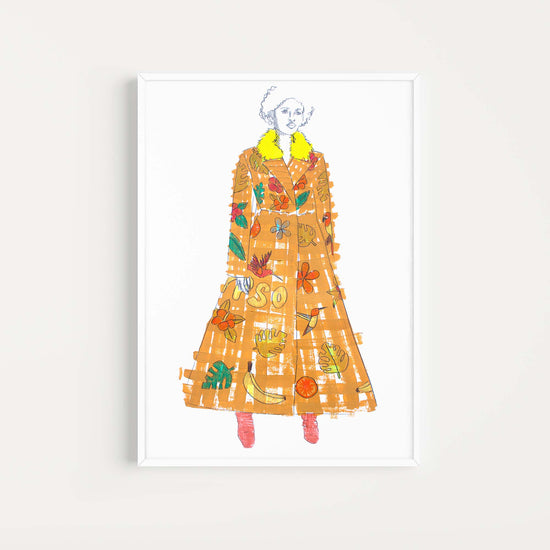 Art Print - Raffia Coat Fashion Illustration