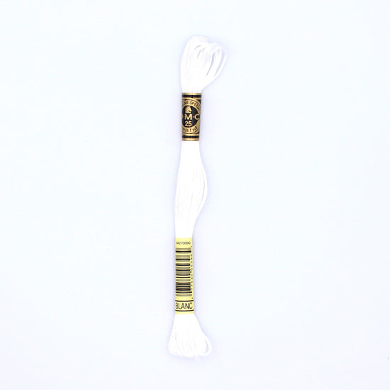 White embroidery thread