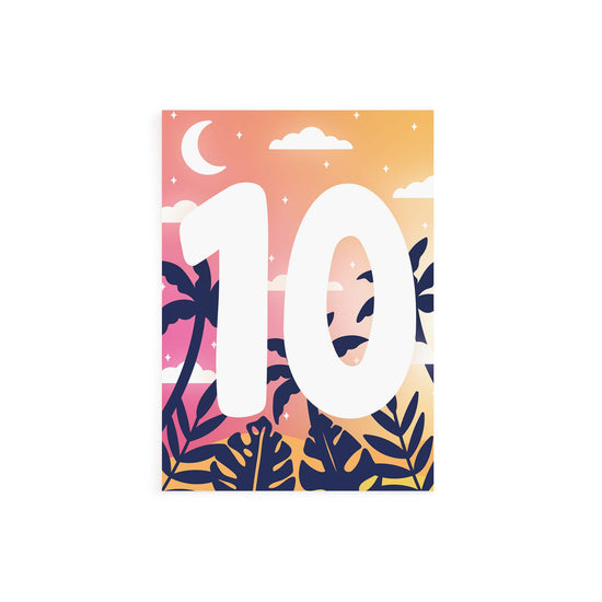 Beach Sunset Ten Card