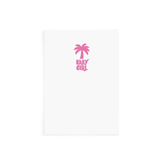 Palm Tree Baby Girl Card