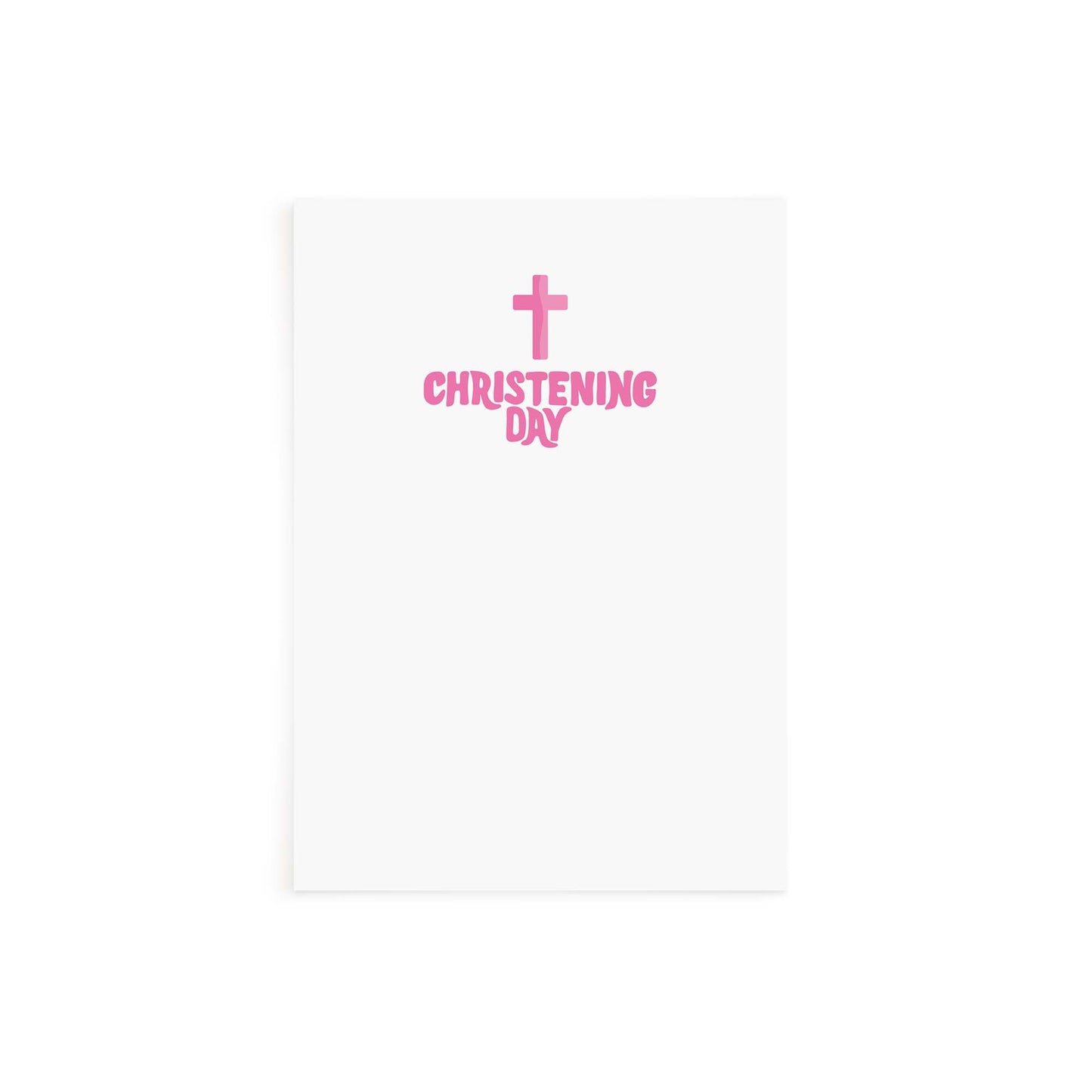Christening Day Pink Card