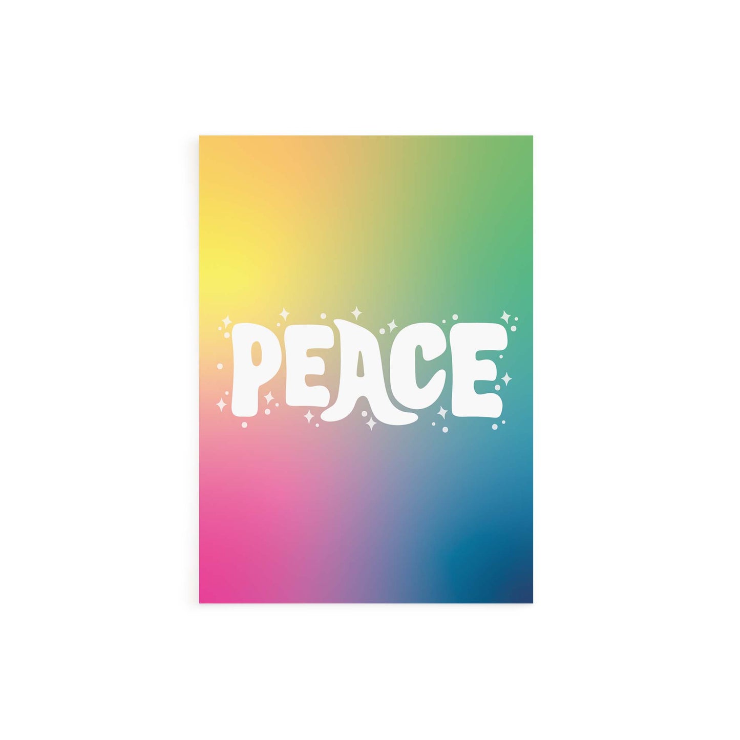 Christmas Gradient Peace Card