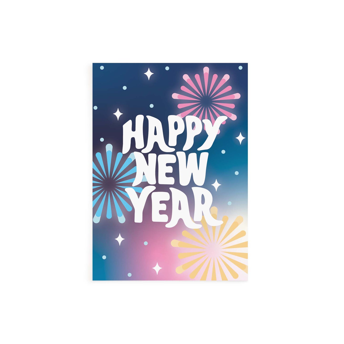 Happy New Year Fireworks Card