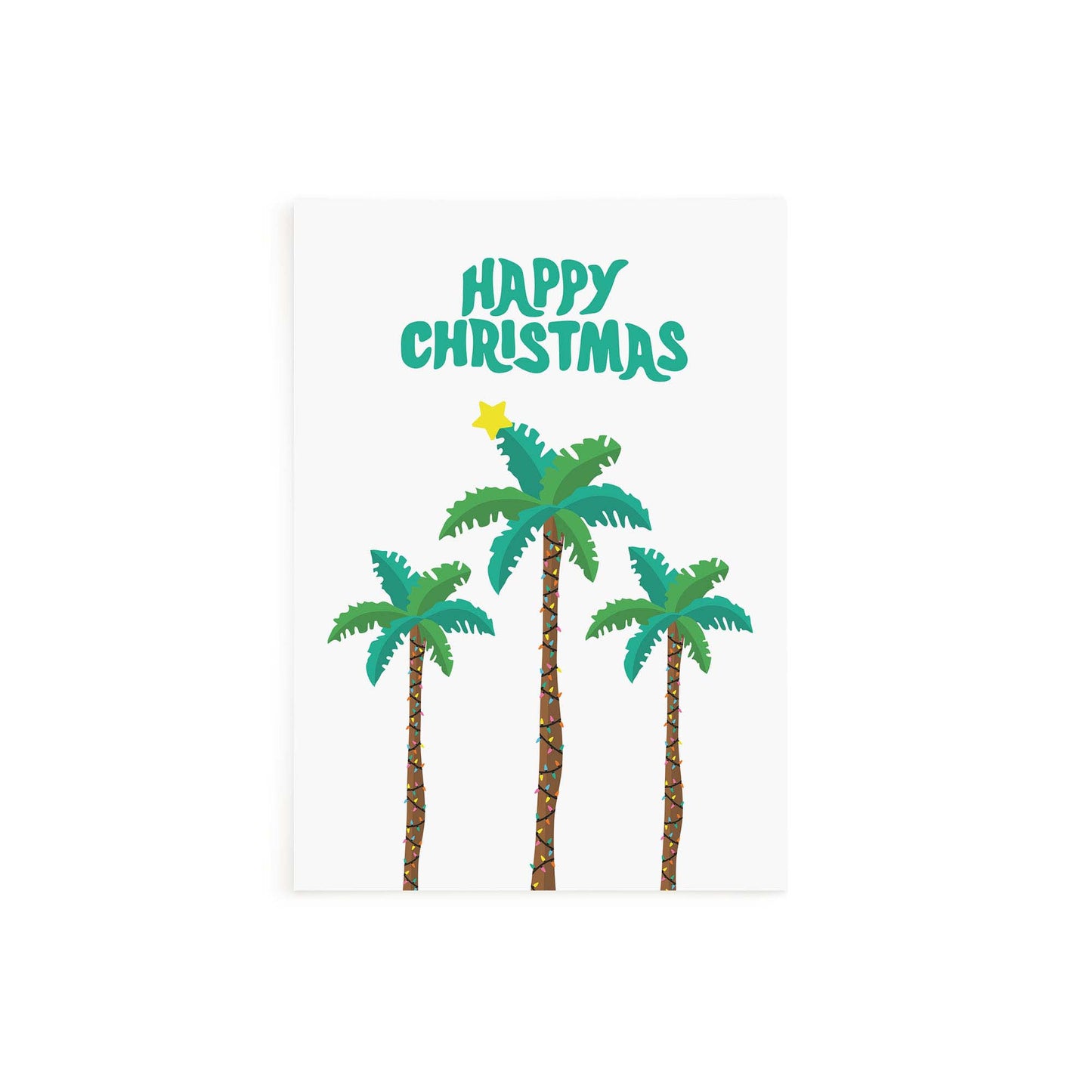 Happy Christmas Palm Trees Card