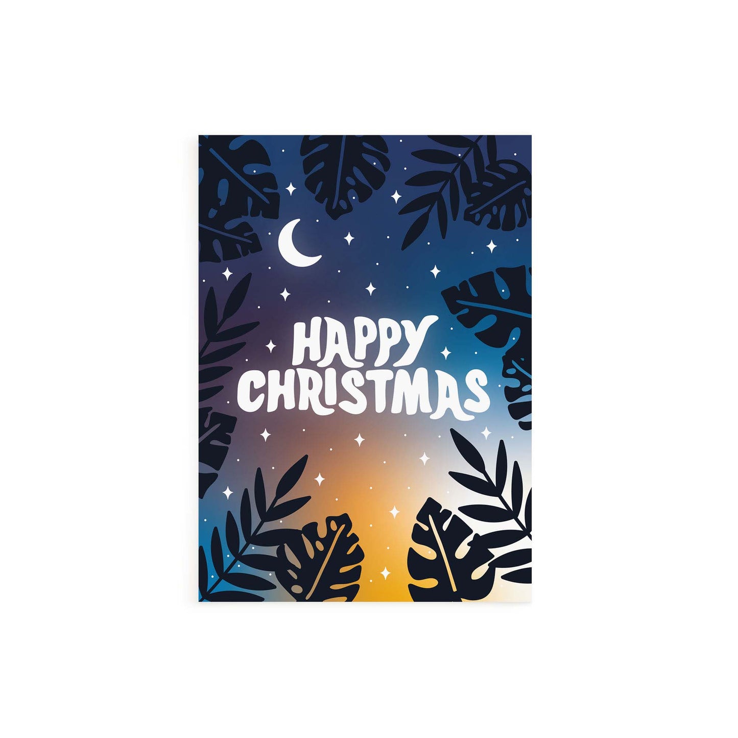 Tropical Christmas Night Card