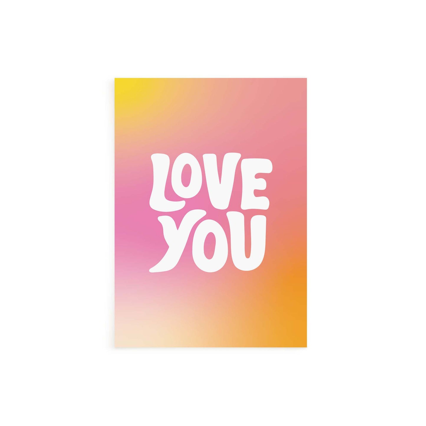 Love You Gradient Card