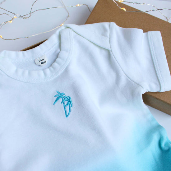 Dip Dye Baby Bodysuit - Blue