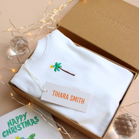 Christmas Palm Tree Baby Tee