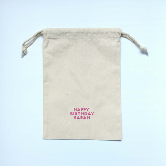 Happy Birthday Drawstring Bag