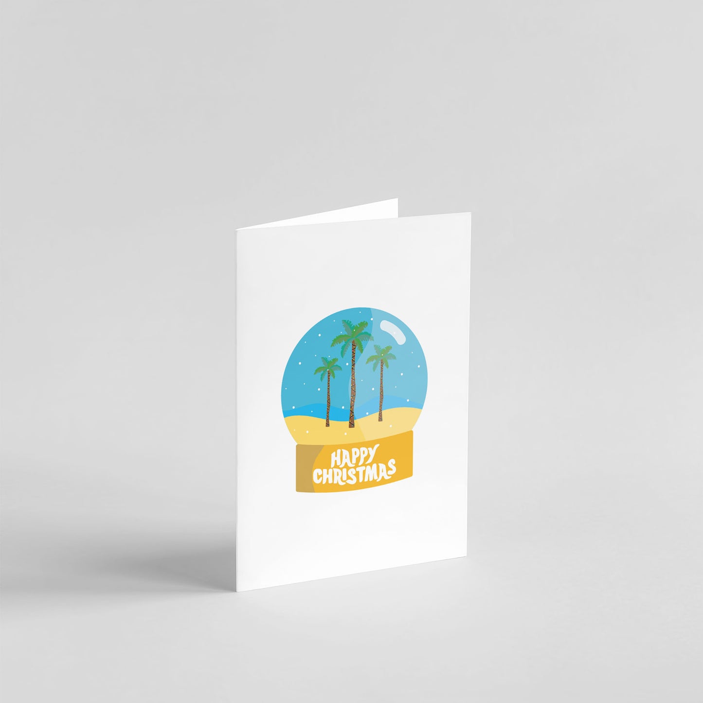 Tropical Christmas Globe Card