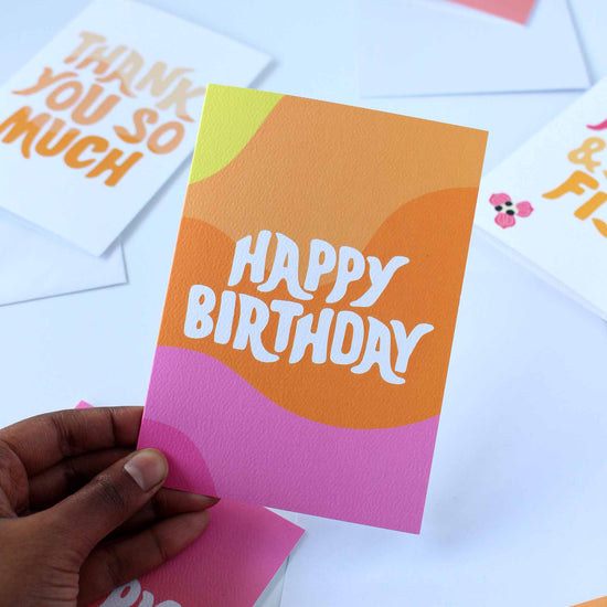 Load image into Gallery viewer, Happy Birthday Wave Card
