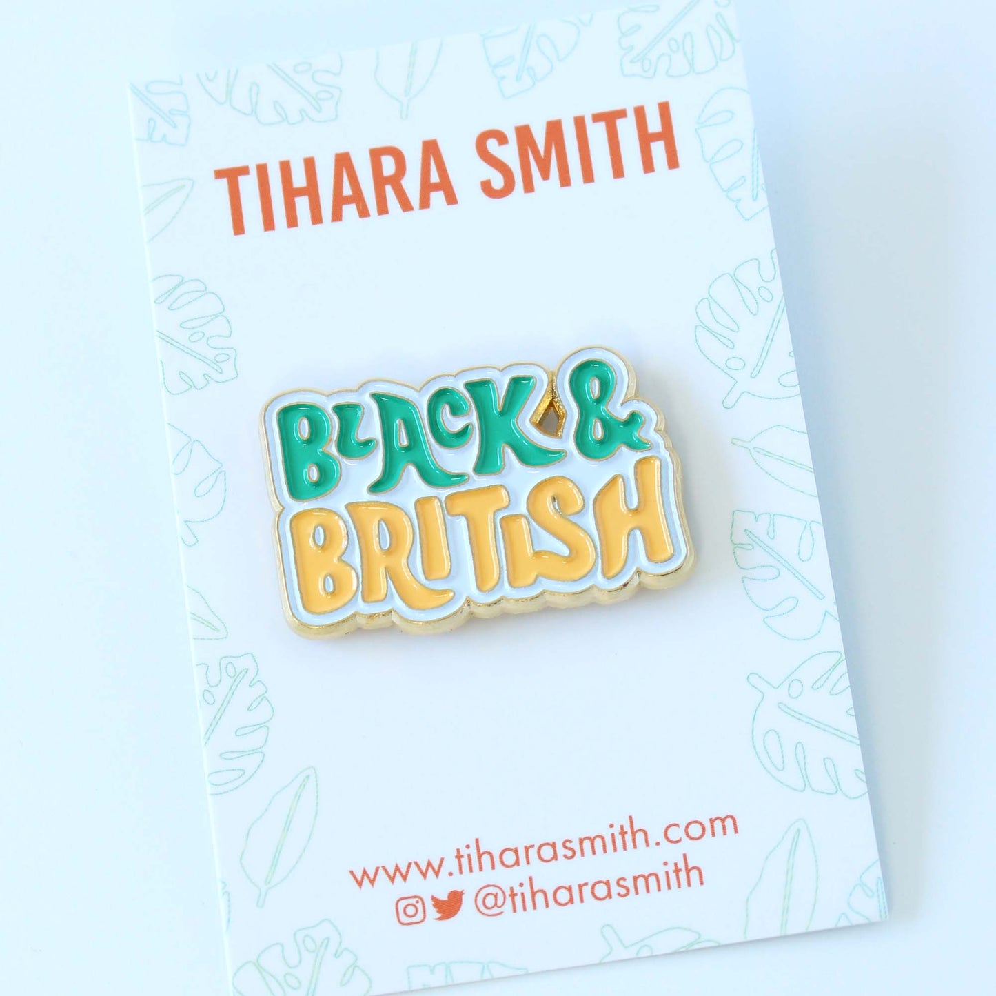 Black & British Enamel Pin