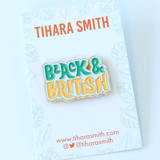 Black & British Enamel Pin