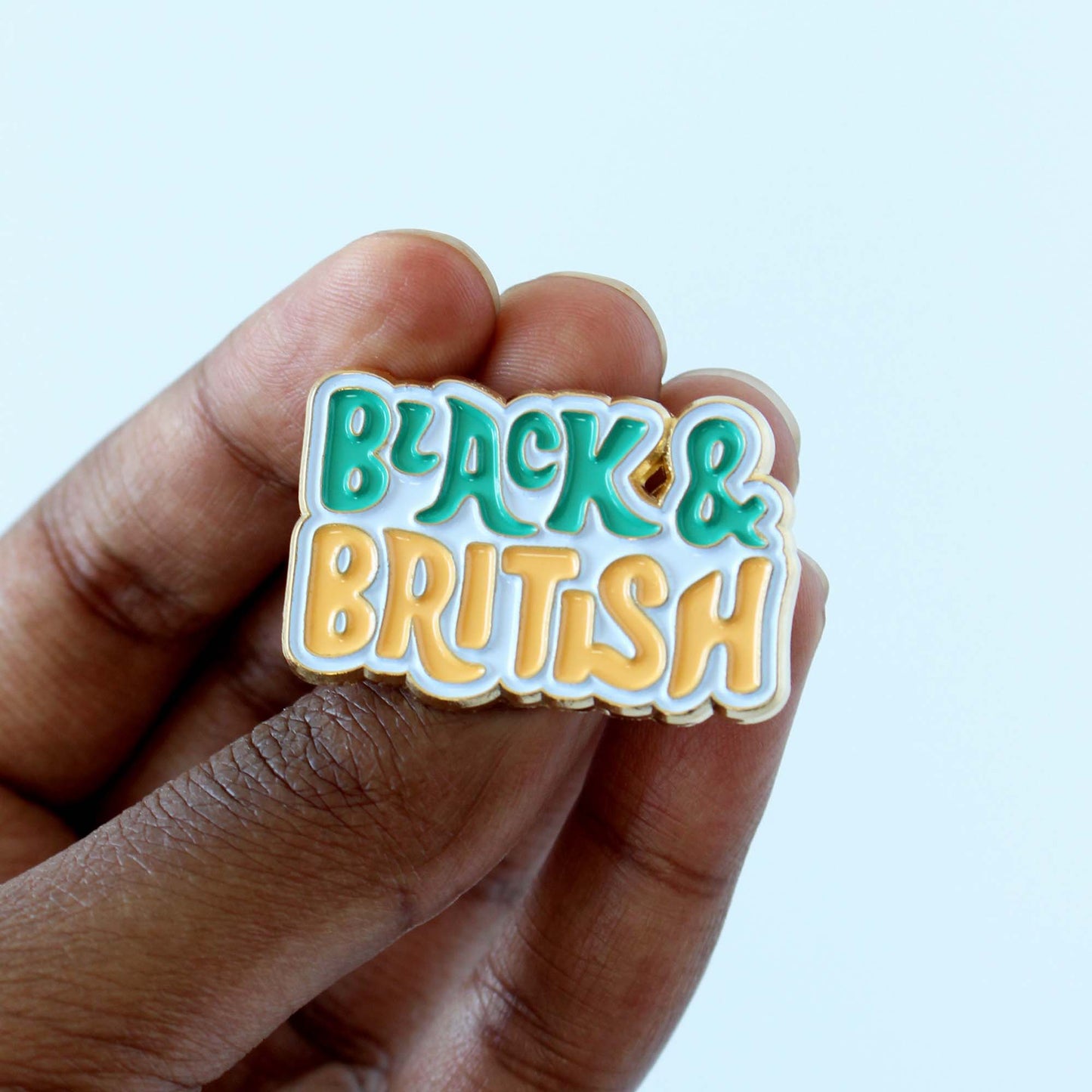 Black & British Enamel Pin