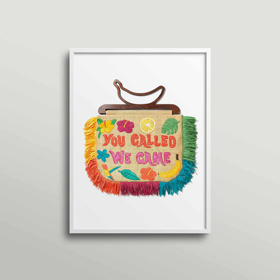 Load image into Gallery viewer, You Called We Came Raffia Bag Print
