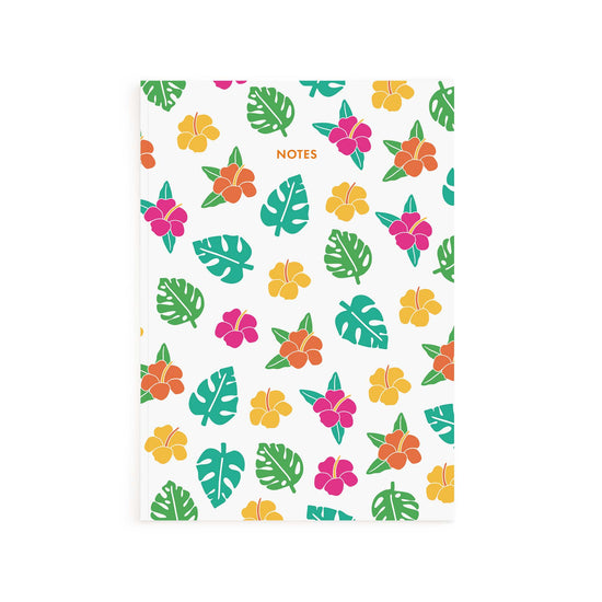 Load image into Gallery viewer, A5 Notebook - Monstera and Hibiscus
