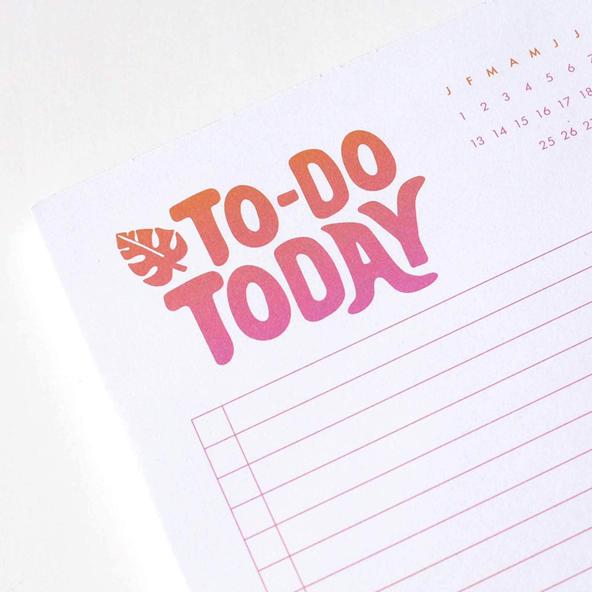 A5 To Do List Notepad - Colourful Gradient Design - Desk Planner ...