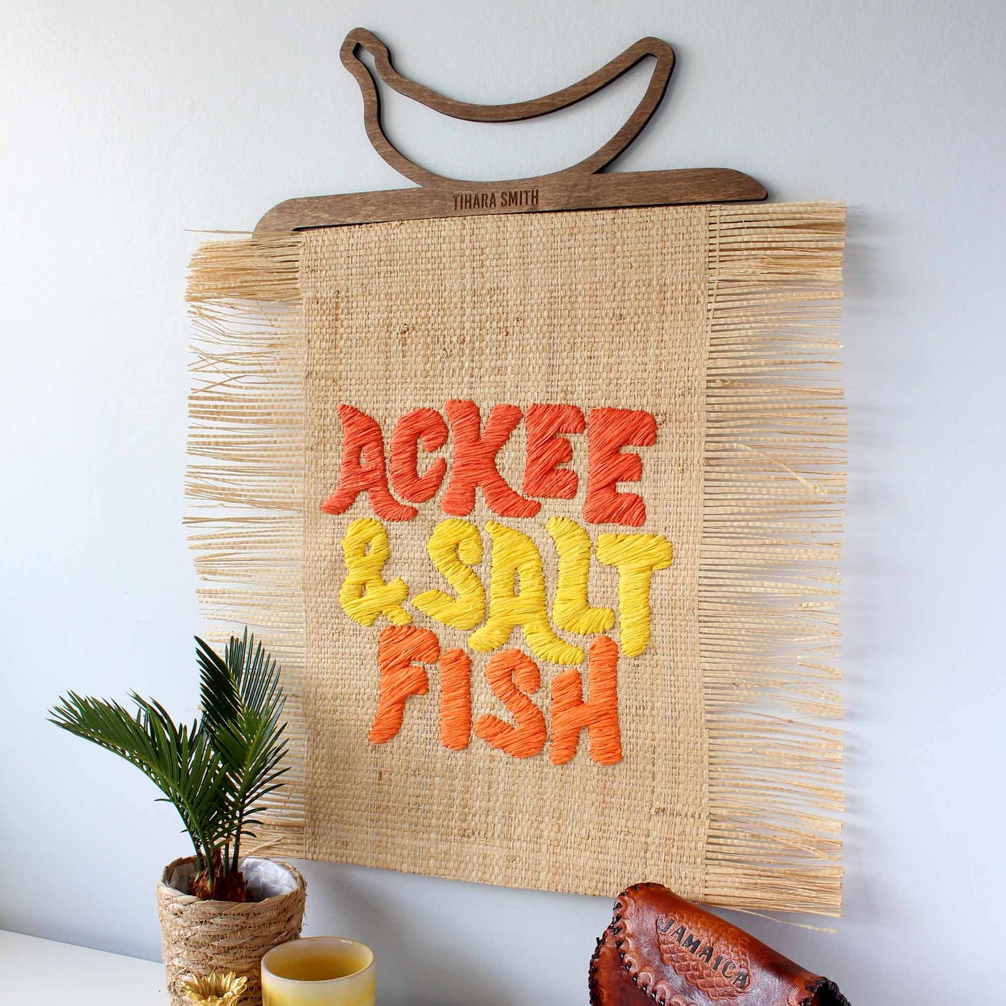 Ackee & Saltfish Raffia Wall Hanging