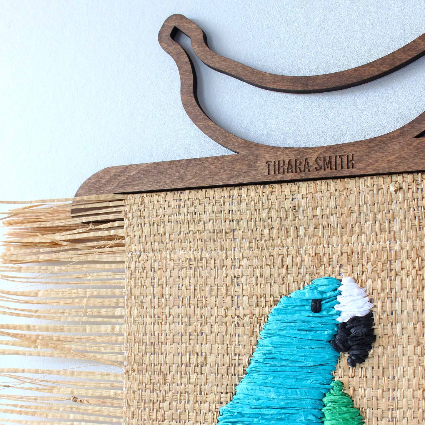 Load image into Gallery viewer, Parrot Raffia Wall Hanging
