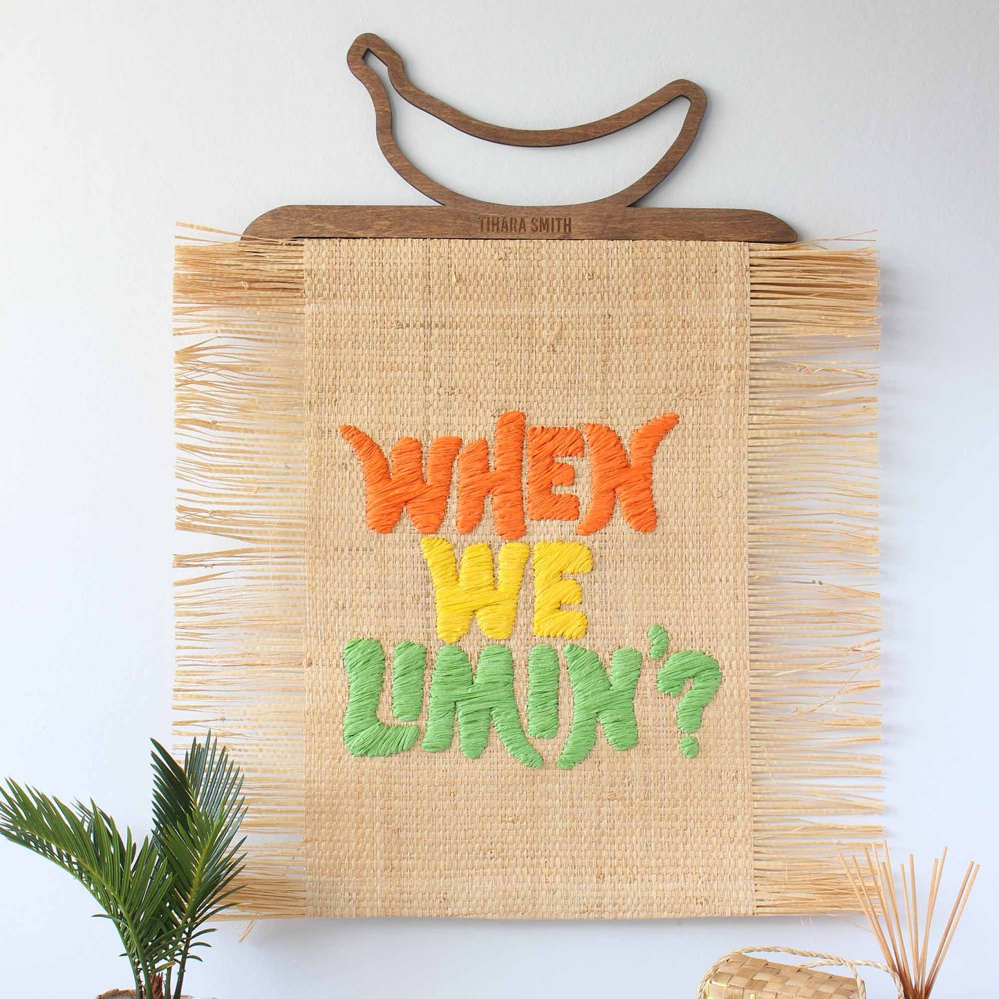 When We Limin'? Raffia Wall Hanging