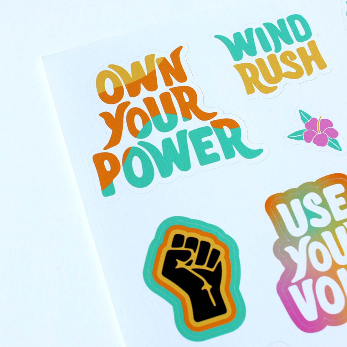Own Your Power Sticker Sheet - Tropical Stickers for Journal – Tihara Smith